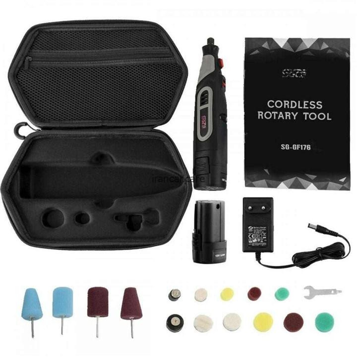 کیت کامل پولیش مینیاتوری شارژی اس جی سی بی مدل SGCB 20Pcs Powerful Mini Detail Polisher Kit